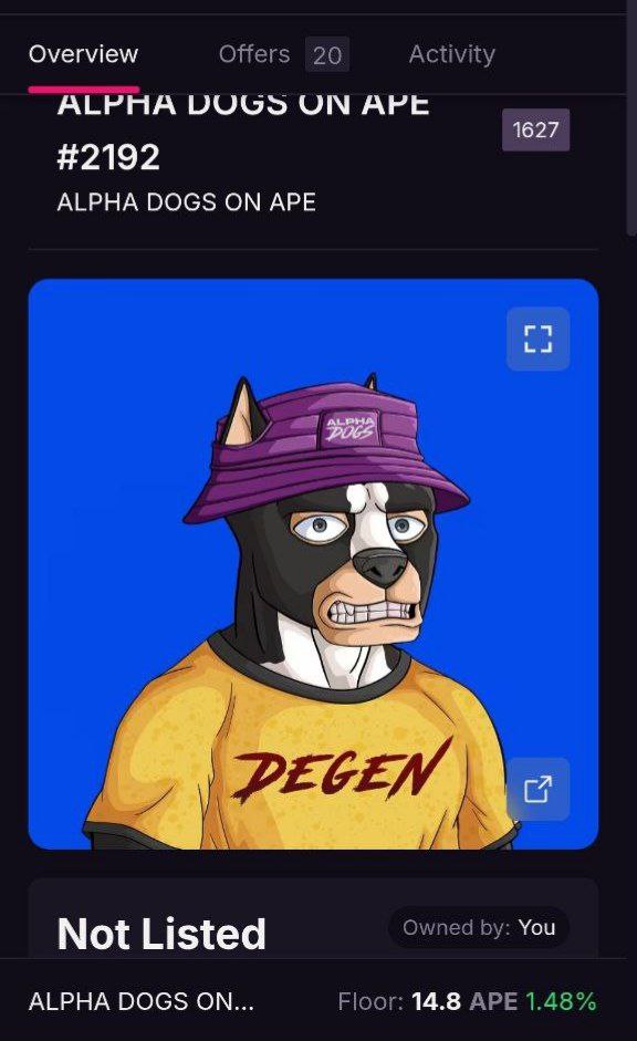 Mint Master (@mrmint_nft) on Twitter photo 🎉 GIVEAWAY ALERT!
We're giving away <a href="/ApeAlphaDogs/">ALPHA DOGS ON APE</a> to one lucky winner! 👑🔥
How enter:
✅ Follow <a href="/MrMint_NFT/">Mint Master</a> and @Esraa_nft
✅ Like this post
✅ Retweet
✅ Tag 3 friends in the comments
✅ Join our Telegram channel: t.me/mintxmaster
Don't miss your chance – good luck! 🎉 GIVEAWAY ALERT!
We're giving away <a href="/ApeAlphaDogs/">ALPHA DOGS ON APE</a> to one lucky winner! 👑🔥
How enter:
✅ Follow <a href="/MrMint_NFT/">Mint Master</a> and @Esraa_nft
✅ Like this post
✅ Retweet
✅ Tag 3 friends in the comments
✅ Join our Telegram channel: t.me/mintxmaster
Don't miss your chance – good luck!