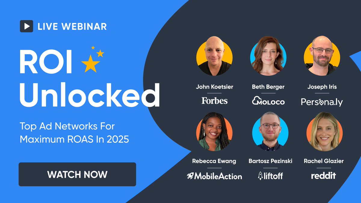 liftoffmobile's tweet image. What’s driving performance in 2025?
Catch the ROI Unlocked webinar on-demand to hear how top marketers are testing new partners, scaling performance, and sidestepping today’s biggest growth challenges.
🎥 Watch now: bit.ly/4kScoPk