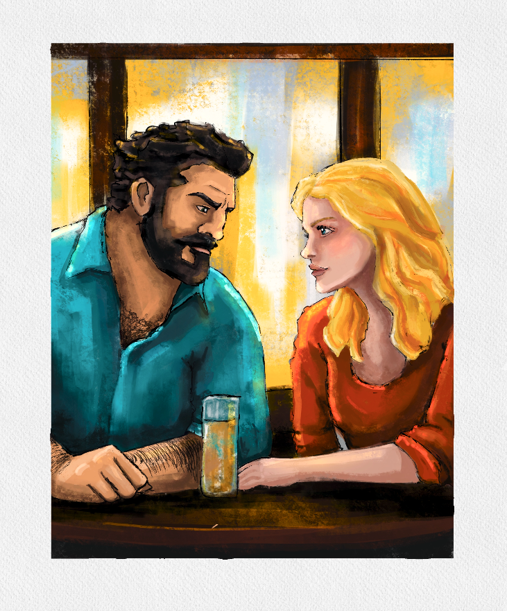 Started drawing this fanart while having a pint at The Flying Horse.
Finished it today (neither with a pint, nor in London, bit of a letdown).
(Heavily inspired by bearded!Strike and all those visits to various pubs in the #CormoranStrike novels.)