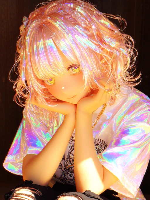 輝く髪の女の子