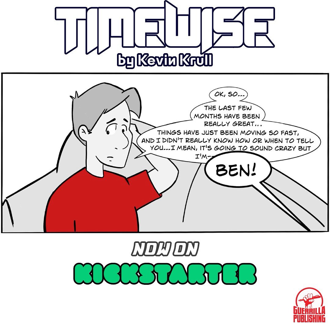🚨 TimeWise is LIVE on Kickstarter! 🚨
 What if you had to face your past, present and future in one night?
A sci-fi romance about love, regret &amp; second chances by Kevin Krull.
 Back it now 👉 shorturl.at/rPbr9
#TimeWiseComic #KickstarterComics #IndieComics #SciFiRomance