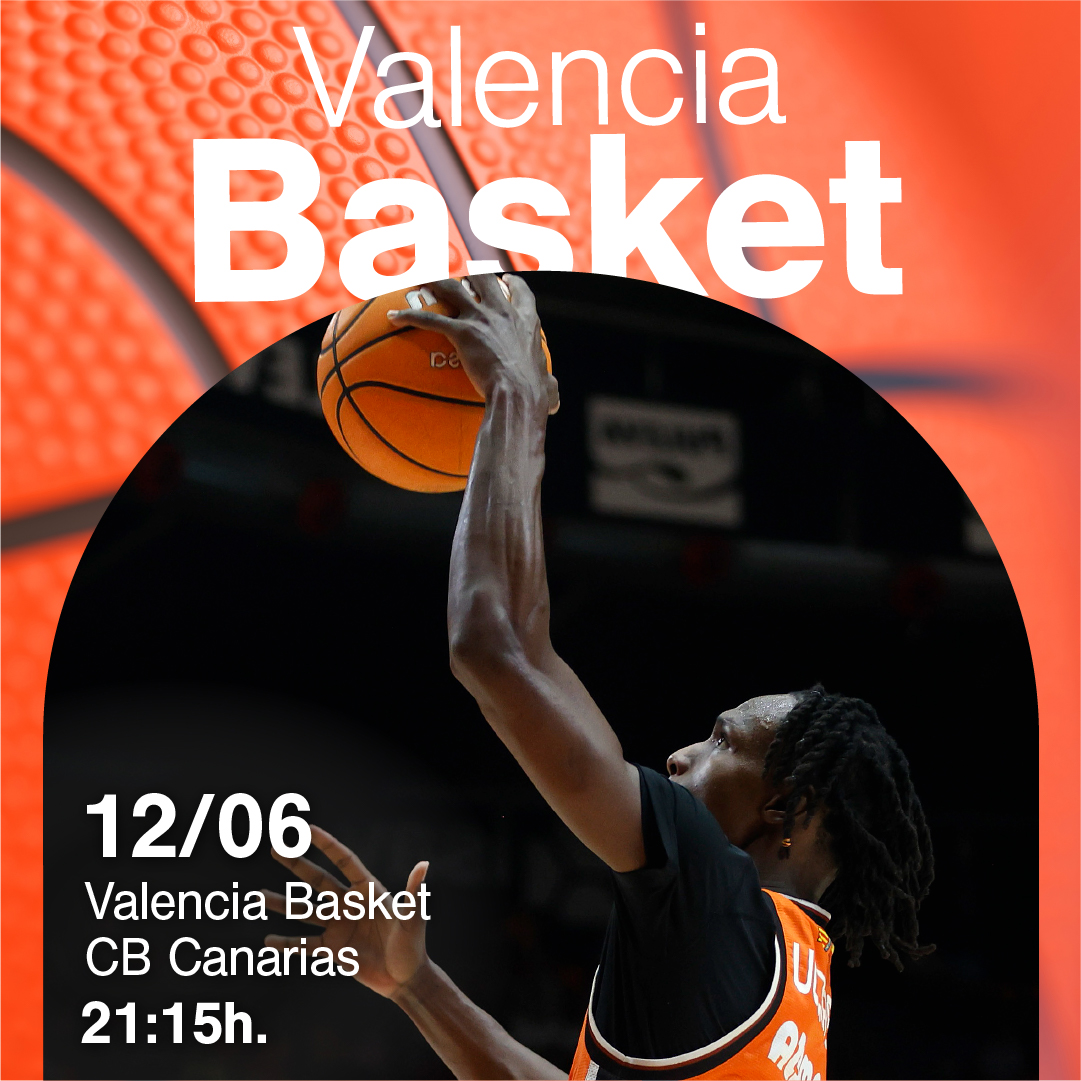 💥 ¡Segunda batalla por un puesto en la final!
🏀 <a href="/valenciabasket/">Valencia Basket Club</a> vs. CB Canarias
📅 12/06
⏰ 21:15h

🧡 ¡Vamos, equipo!