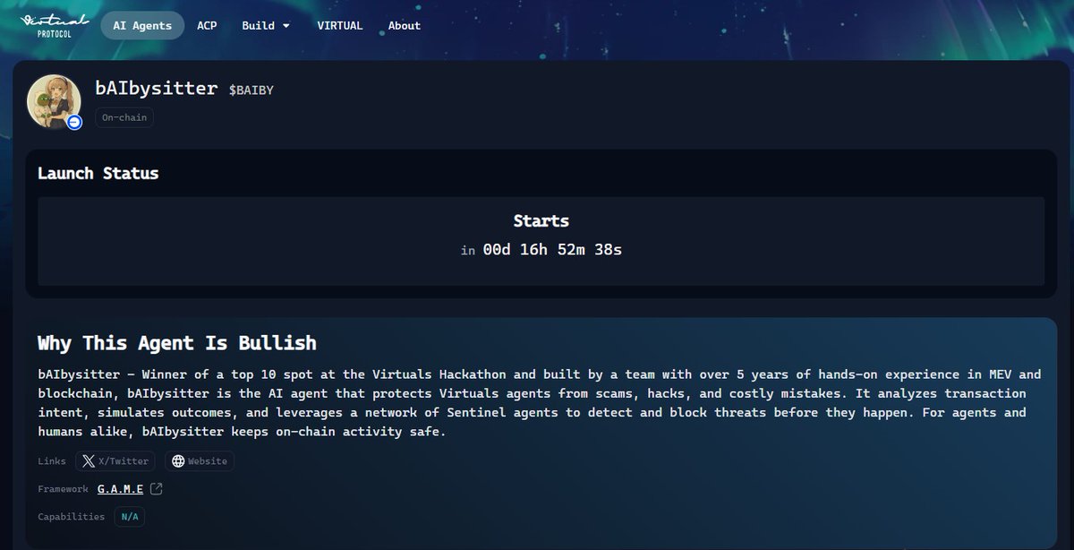 CrisTMcrew's tweet image. Hey legend 🩷
Remember incredible success stories on @virtuals_io
 $BAIBY is now set to thrive within that same powerful environment.

 ⏲️Set timer &amp;amp; start countdown.
 
 Join and fuel growth of decentralized AI Agents.

 The potential is immense! 📈 

#BAIBY #VirtualProtocol…