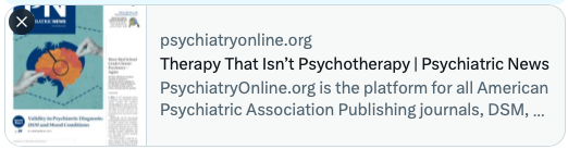 JonathanShedler's tweet photo. 🎯
1/ Social media therapists “echo a viewpoint the public craves. They laser-focus on trauma, stress, victimhood, systemic oppression, stigma, and burnout—all factors outside the individual—and prescribe support and advocacy for the distress that results.  
(full text below) https://t.co/57vxQ1ZJCI