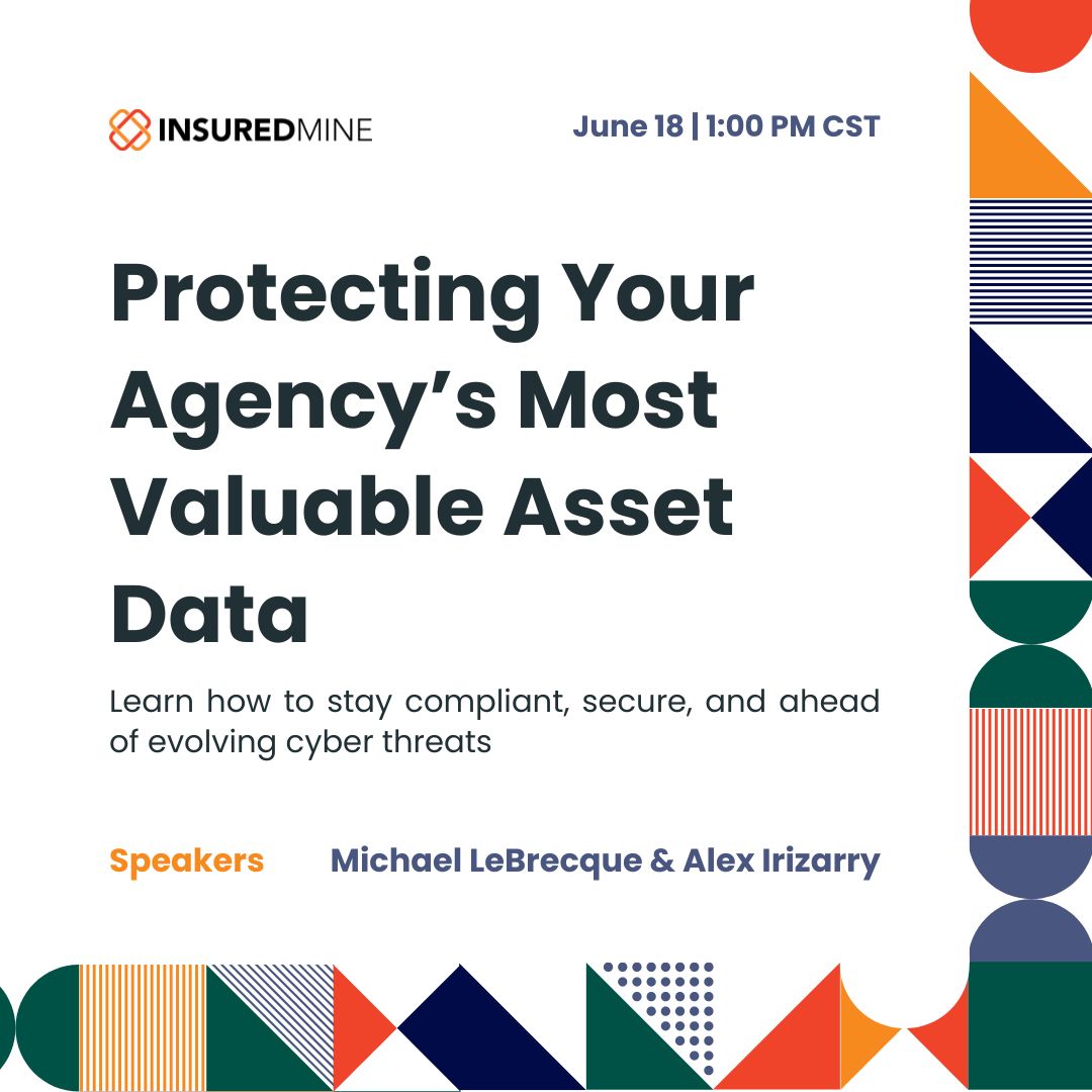 🔐 Your agency’s most valuable asset? Data. 

Join us on June 18 at 1 PM CST to learn how to stay compliant, secure, and ahead of cyber threats.

Featuring Michael LeBrecque &amp; Alex Irizarry.

👉 Save your spot: us02web.zoom.us/webinar/regist… 

#InsurTech #CyberSecurity
