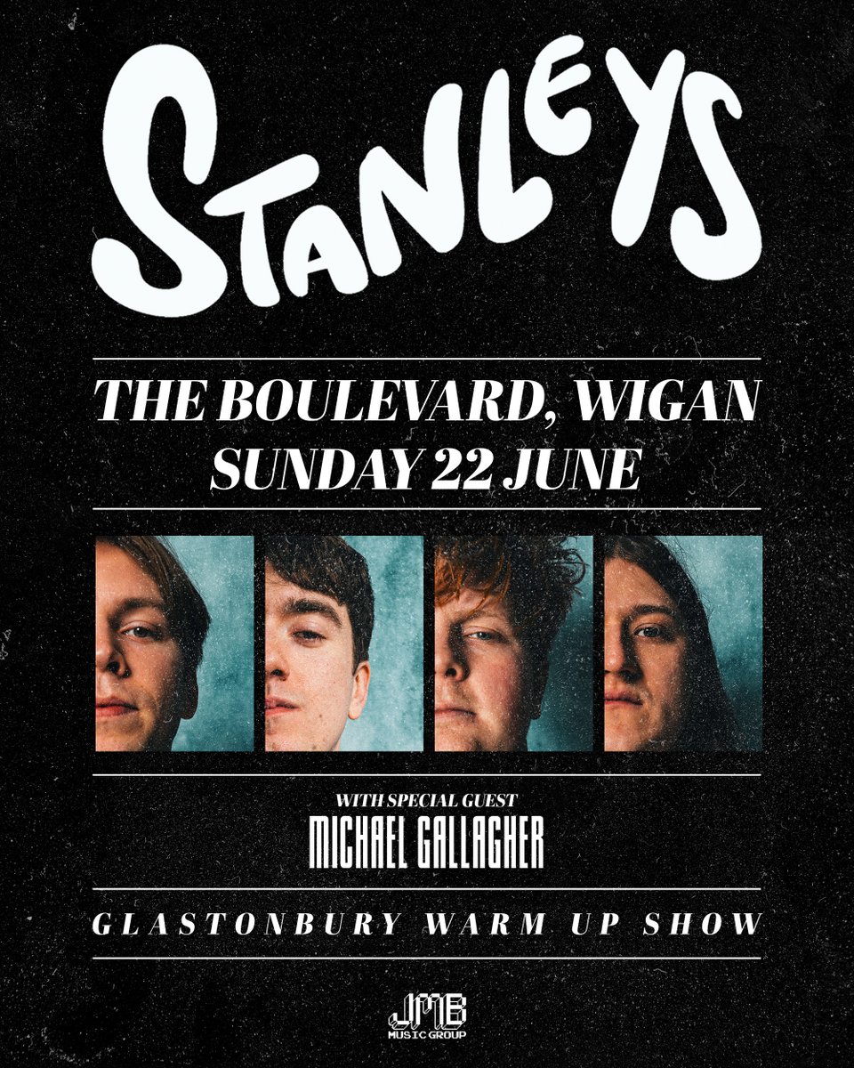 Stanleys (@stanleysband_) on Twitter photo Wigan - we are now on sale...
🎟️lnk.to/StansWigan
Glastonbury warm up show at The Boulevard, plus our special guest <a href="/MickyyGall/">Michael Gallagher</a> . Wigan - we are now on sale...
🎟️lnk.to/StansWigan
Glastonbury warm up show at The Boulevard, plus our special guest <a href="/MickyyGall/">Michael Gallagher</a> .