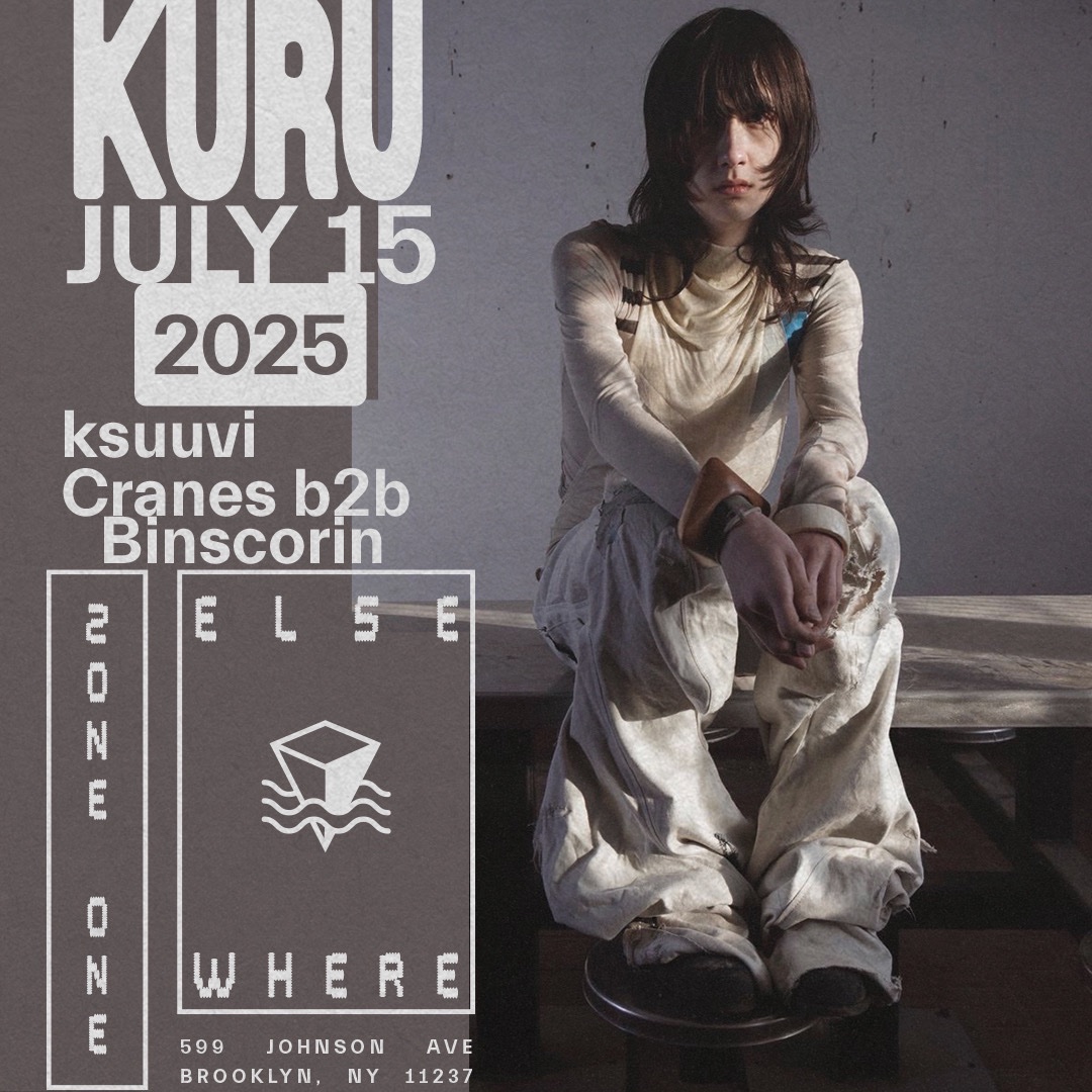 deadAir presents: [dA - 017 ] kuru - "Stay true forever" release show, with ksuuvi, cranes b2b Binscorin.
Elsewhere Zone 1 NYC.

Tickets available now, via deadAir site: Live + Elsewhere's eventbrite.