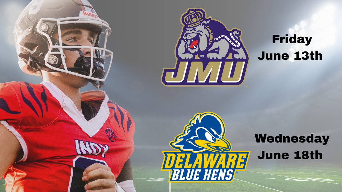 Nick Nassib (@nicknassib) on Twitter photo Excited to be at <a href="/JMUFootball/">JMU Football</a> tomorrow 6/13 and <a href="/Delaware_FB/">Delaware Football</a> Wednesday 6/18.
<a href="/CoachBobChesney/">Robert Chesney</a> <a href="/Coach_DKennedy/">Dean Kennedy</a> <a href="/coachdc34/">Drew Canan</a> <a href="/CoachMCordova/">Mike Cordova</a> <a href="/CoachBrisson/">Scott Brisson</a>
<a href="/ryancarty10/">Ryan Carty</a> <a href="/TerenceArcher/">Coach Archer</a> <a href="/CoachGoldrich/">Sean Goldrich</a> <a href="/Coach_Ferguson3/">Coach Ferg</a> <a href="/CrabbTy/">Ty Crabb</a>
<a href="/rjwindows/">RJ Windows</a> <a href="/IndyHSFootball/">Independence HS Football</a> <a href="/T_Money4699/">Mickey Thompson</a> <a href="/CoachDaily1/">Curtis Daily</a> Excited to be at <a href="/JMUFootball/">JMU Football</a> tomorrow 6/13 and <a href="/Delaware_FB/">Delaware Football</a> Wednesday 6/18.
<a href="/CoachBobChesney/">Robert Chesney</a> <a href="/Coach_DKennedy/">Dean Kennedy</a> <a href="/coachdc34/">Drew Canan</a> <a href="/CoachMCordova/">Mike Cordova</a> <a href="/CoachBrisson/">Scott Brisson</a>
<a href="/ryancarty10/">Ryan Carty</a> <a href="/TerenceArcher/">Coach Archer</a> <a href="/CoachGoldrich/">Sean Goldrich</a> <a href="/Coach_Ferguson3/">Coach Ferg</a> <a href="/CrabbTy/">Ty Crabb</a>
<a href="/rjwindows/">RJ Windows</a> <a href="/IndyHSFootball/">Independence HS Football</a> <a href="/T_Money4699/">Mickey Thompson</a> <a href="/CoachDaily1/">Curtis Daily</a>