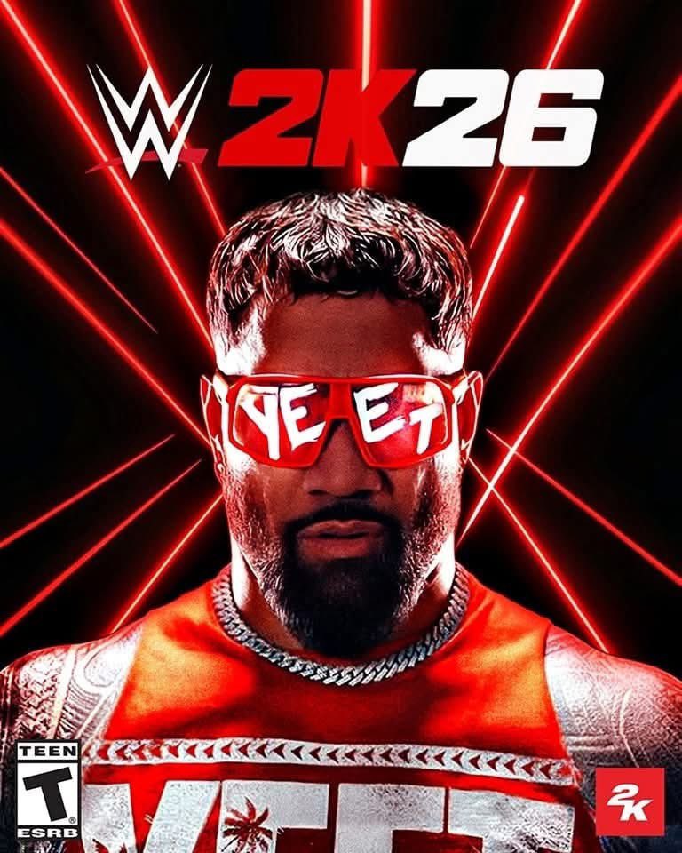 The #WWE2K26 cover, featuring Jey Uso, has officially been revealed. 

(via <a href="/WWEgames/">#WWE2K25</a> &amp; <a href="/IGN/">IGN</a> )
