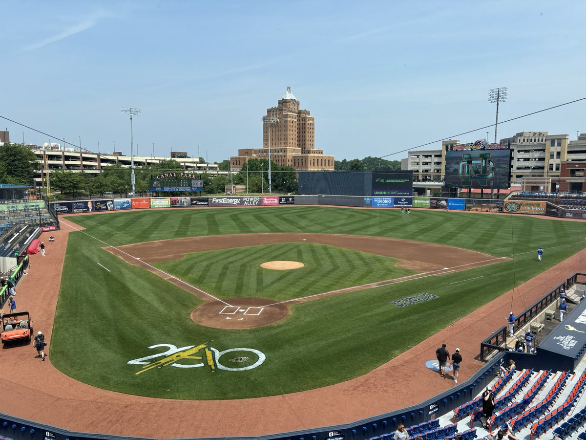 Made it to Canal Park in Akron for a D-VII state semifinal between Calvert (27-3) and Newark Catholic (21-9).