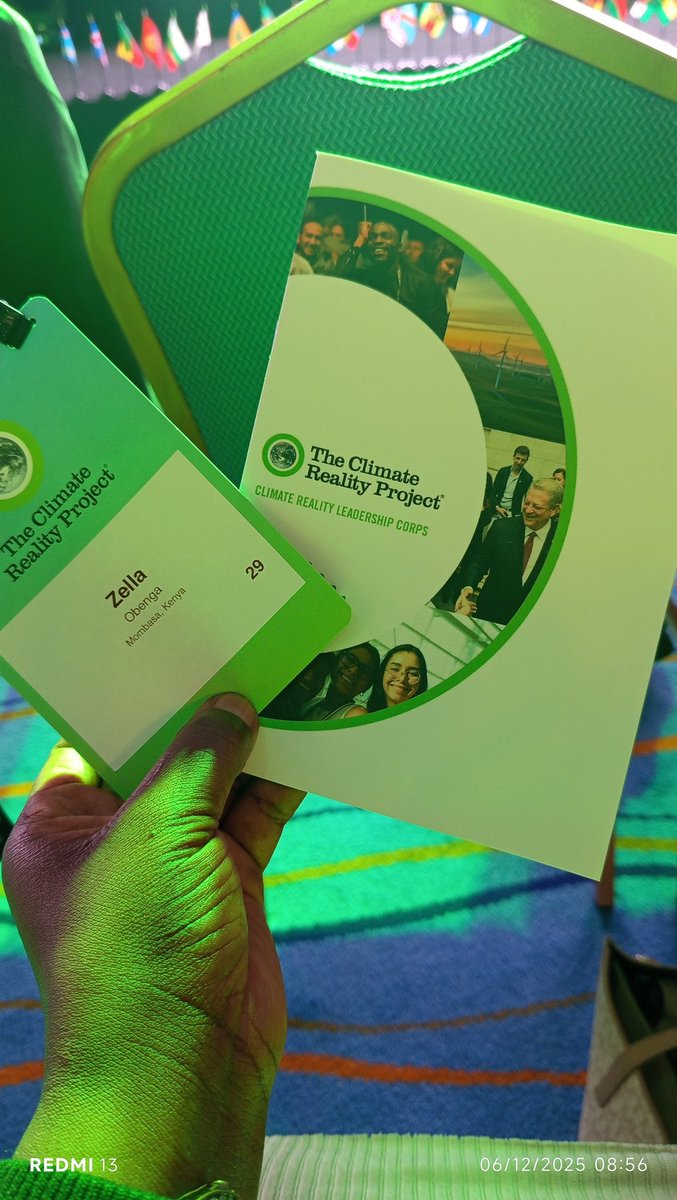 Takarash2's tweet image. Honored to participate in the Climate Reality Leadership Corps training in Nairobi. Gaining knowledge, building networks, and deepening my dedication to climate justice alongside passionate changemakers. 🌱🌍
#ClimateRealityProject #ClimateChampions  #ClimateActionNow #KUNEC