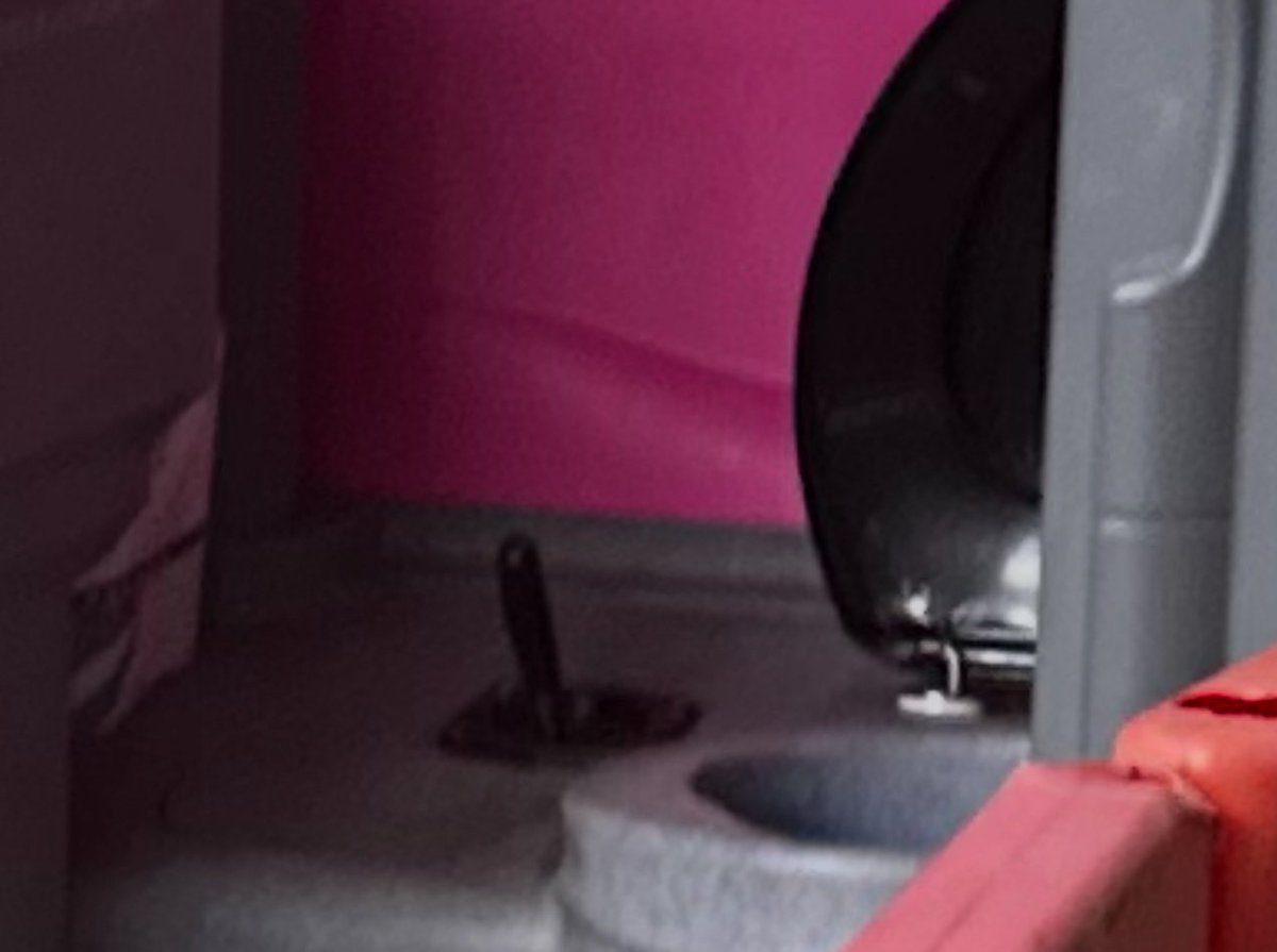 Even the porta potties here are manual transmission