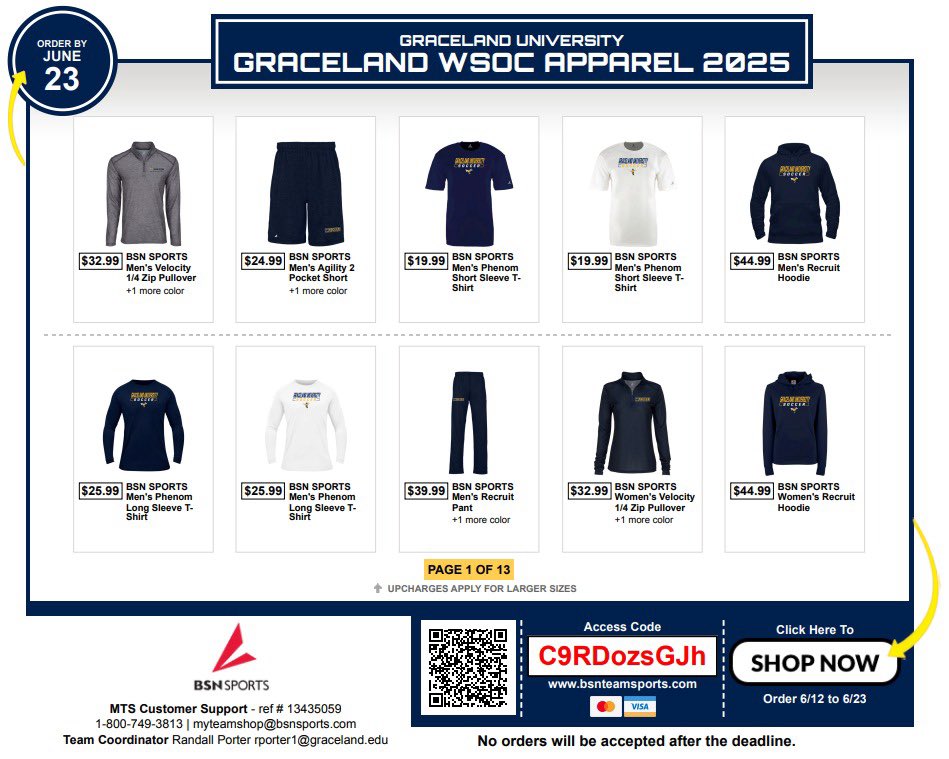 🚨 The wait is over! 🚨
Our Shop is officially OPEN! 💙💛
Parents, fans, alumni, and supporters — now’s your chance to rep your squad with pride.

Show your love, gear up, and help us spread the Yellowjacket spirit! 🐝⚽

🛒 Shop now: bit.ly/44diUL6