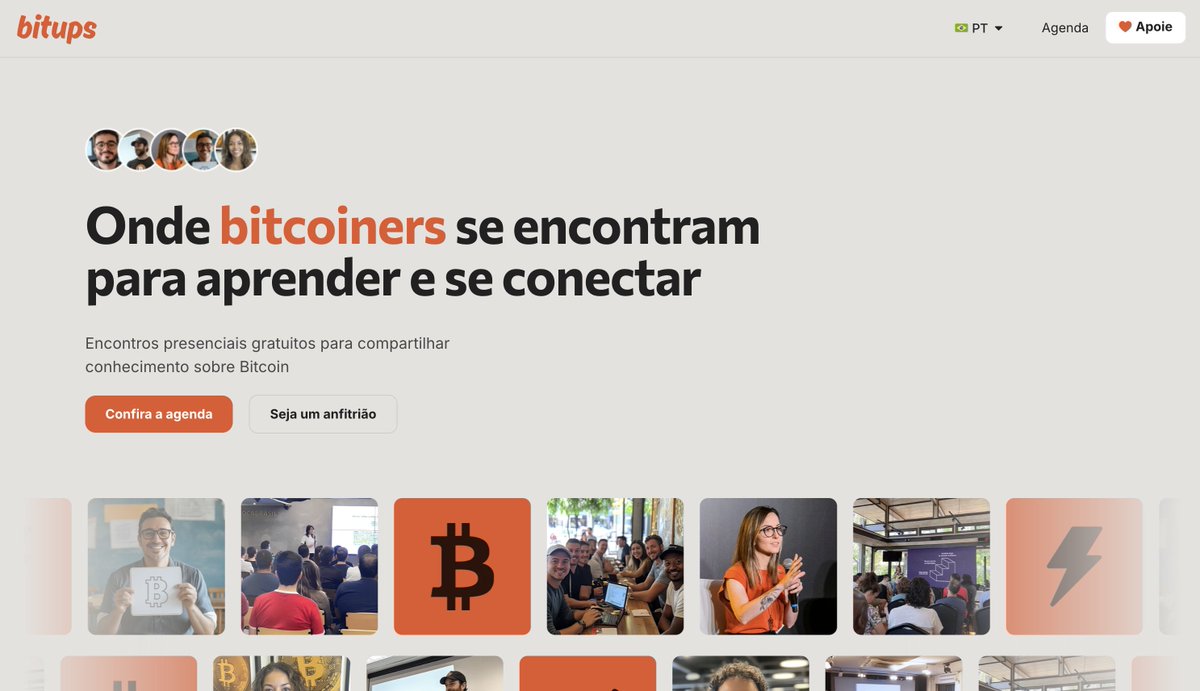 bitups_'s tweet image. Bitups é um projeto gratuito e de código aberto que organiza encontros educacionais sobre Bitcoin e também oferece programas para desenvolver educadores locais.
Os encontros são presenciais e online para que todos possam aprender do zero até conceitos técnicos de Bitcoin,…