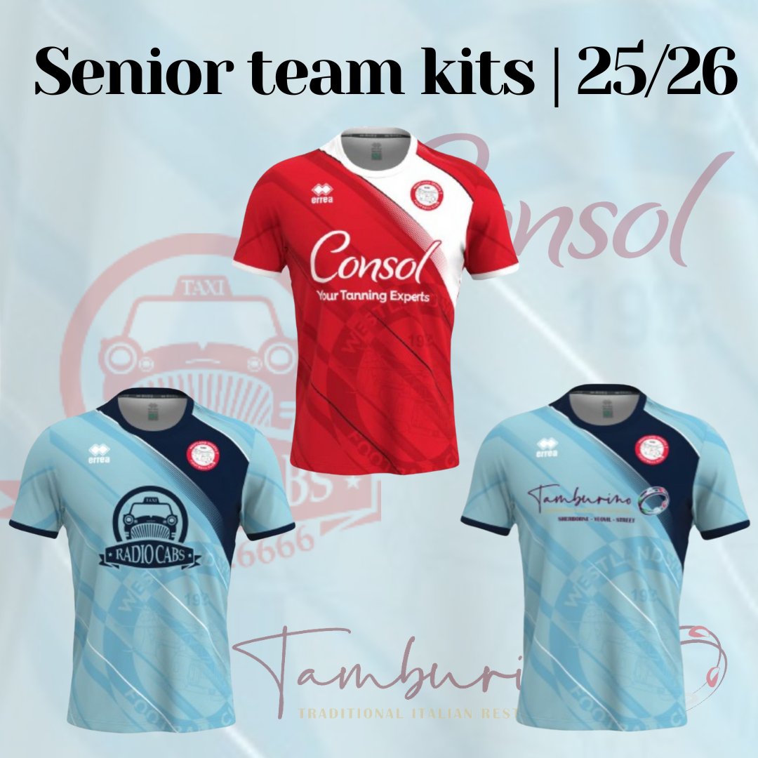 Introducing the brand-new Westland Sports senior team kits! 🔥⚽

Big thanks to Yellow Box and Errea for the custom design – it looks incredible 💙

Shoutout to our kit sponsors: Tamburino, Consol, and Radio Cabs – we couldn’t do it without you! 🙌🏻

Thanks to the amazing early