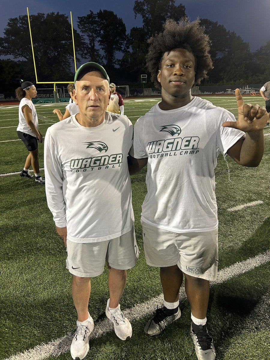 Chrishawn Pilgrim (@chrishawnpilgr1) on Twitter photo Appreciate the opportunity to compete at <a href="/Wagner_Football/">Wagner College Football</a> today. Put together a strong performance and took a lot away from the experience. Made it to the top 5 best D-linemen!!! <a href="/oc_lincoln/">coachOCLincoln</a> <a href="/Paul_Litvak/">Coach Litvak</a> <a href="/coach_D_lincoln/">Joe DeSiena</a> <a href="/jarrettpaul25/">Jarrett Paul (JP)</a> <a href="/coachbuckle/">B.J. Buckle</a> <a href="/QBoogieSports/">Quincy Barnes</a> Appreciate the opportunity to compete at <a href="/Wagner_Football/">Wagner College Football</a> today. Put together a strong performance and took a lot away from the experience. Made it to the top 5 best D-linemen!!! <a href="/oc_lincoln/">coachOCLincoln</a> <a href="/Paul_Litvak/">Coach Litvak</a> <a href="/coach_D_lincoln/">Joe DeSiena</a> <a href="/jarrettpaul25/">Jarrett Paul (JP)</a> <a href="/coachbuckle/">B.J. Buckle</a> <a href="/QBoogieSports/">Quincy Barnes</a>
