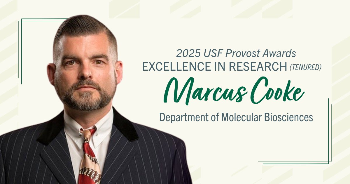 Congrats to Dr. Marcus Cooke, winner of the 2024-2025 Excellence in Research (Tenured Faculty) award from our Office of the Provost! 🏆 

His work in genomic instability &amp; DNA repair is shaping biomedical science. We think this is a well-earned recognition! 👏🎉