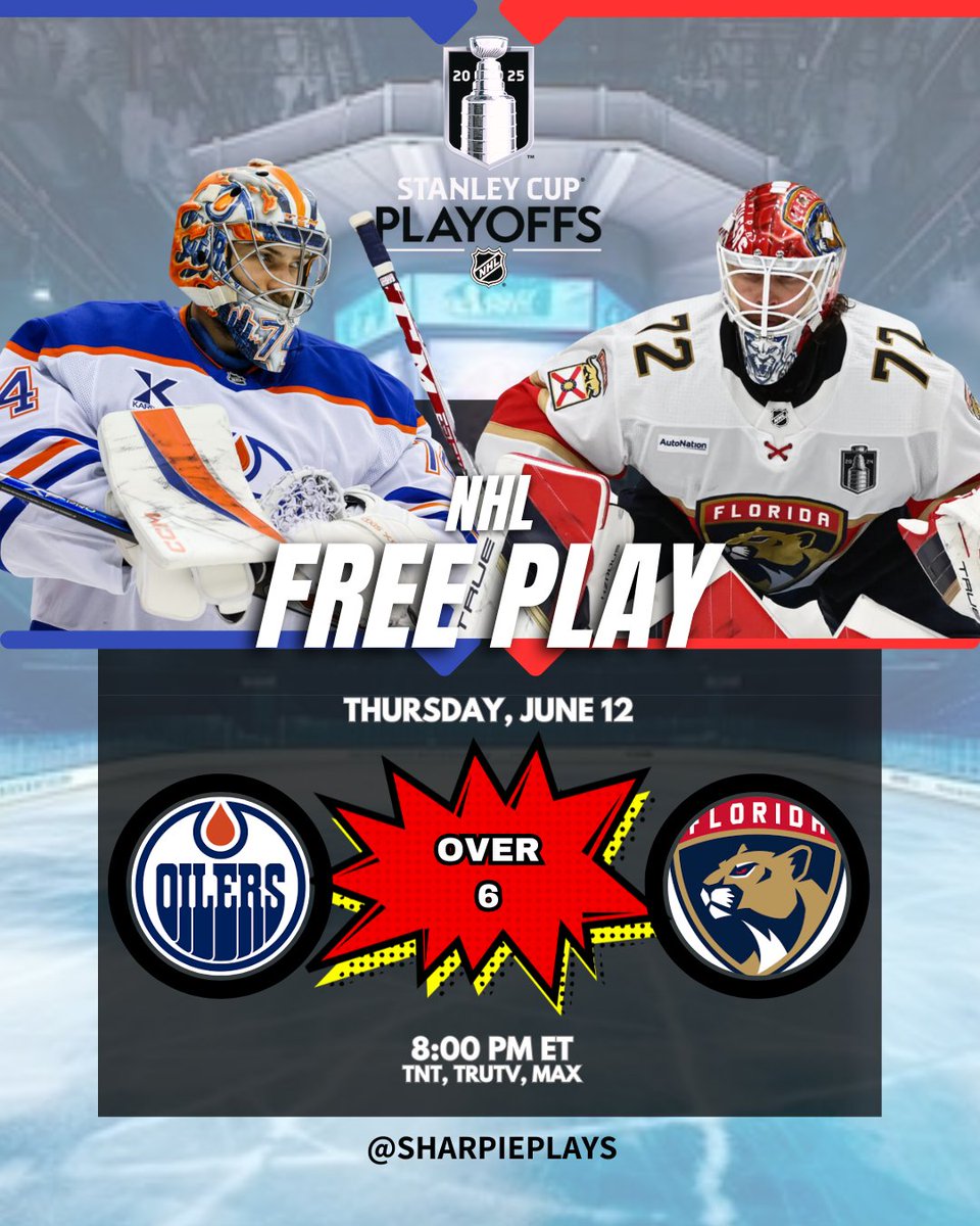 SharpiePlays's tweet photo. NHL: Oilers at Panthers (OVER 6)

🔗: https://t.co/g6blR0udXD

#sharpieplays #fpotd #gamblingx #gamblingtwitter #nhl #stanleycup https://t.co/au26RWWMSw