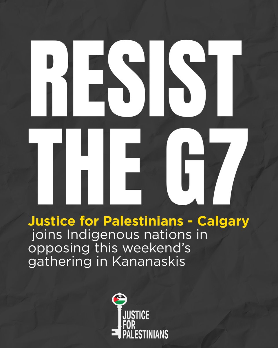 JfP_YYC's tweet photo. We know that our collective voices, united in solidarity, can make a difference. Let us continue to raise awareness, to advocate for justice, and to stand with all those who fight for water security and human rights. 

#FreePalestine #G7Summit #Calgary #abpoli https://t.co/x46XqRzLfK