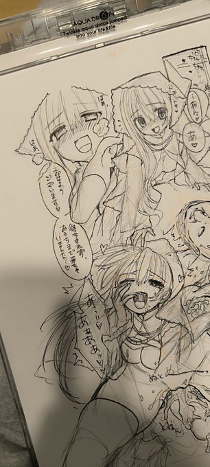 PCで腰据えて描くの物理的にも気持ち的にも時間的にも厳しいので、
完成図がラフとか落書き寄りなのも相まって 片手でクリップボード持って ラフ感でコピー用紙につけペンで全体を雑に描いたけど楽しい 