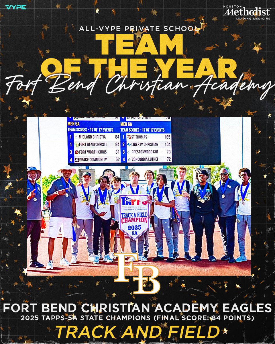 VYPE Houston (@vypehouston) on Twitter photo Congratulations to the Winners of the 2025 VYPE Awards for Public & Private School Boys Track Athletes & Teams of the Year presented by <a href="/MethodistHosp/">Houston Methodist</a>! #vypeawards
*Photo of DJ Taylor via <a href="/TeamLSCSN/">Lone Star Christian Sports Network (LSCSN)</a> Congratulations to the Winners of the 2025 VYPE Awards for Public & Private School Boys Track Athletes & Teams of the Year presented by <a href="/MethodistHosp/">Houston Methodist</a>! #vypeawards
*Photo of DJ Taylor via <a href="/TeamLSCSN/">Lone Star Christian Sports Network (LSCSN)</a>
