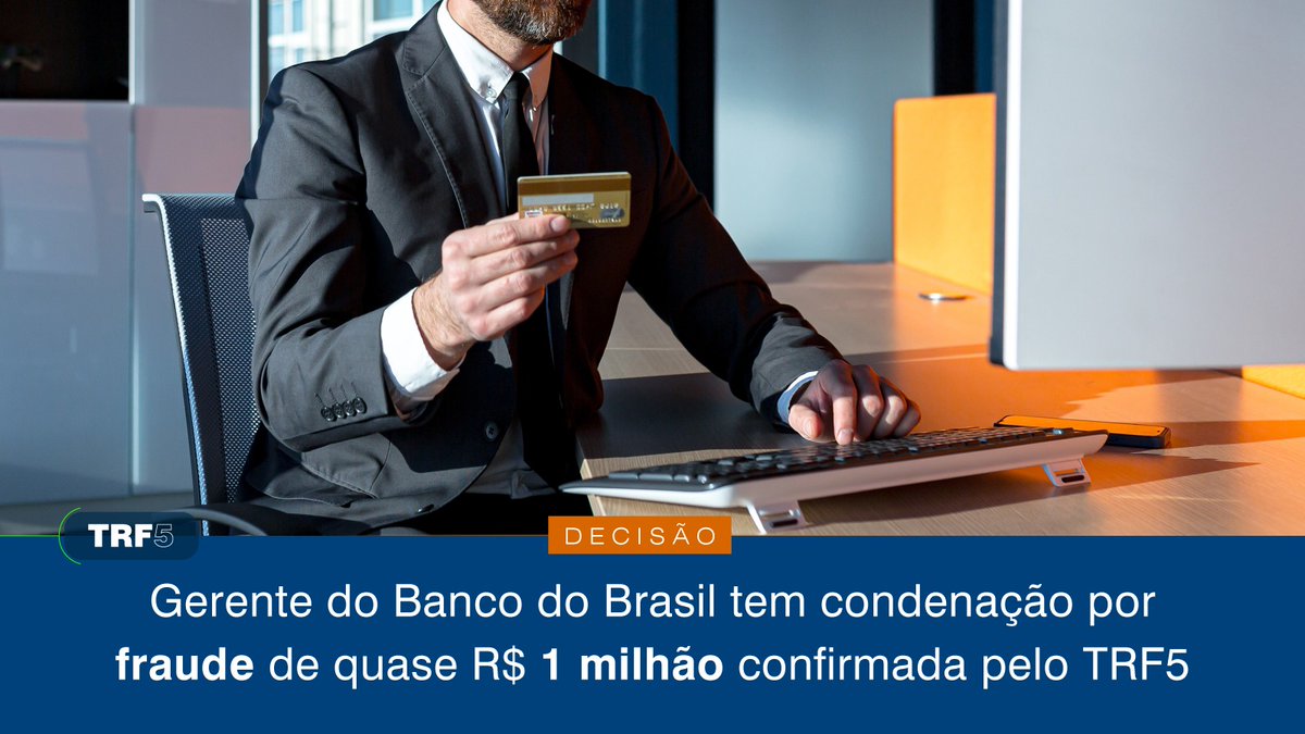 O réu fraudou uma agência bancária de Agrestina (PE) e foi condenado a 5 anos e 4 meses de reclusão, em regime semiaberto, e multa. Saiba mais: bit.ly/43V8crc