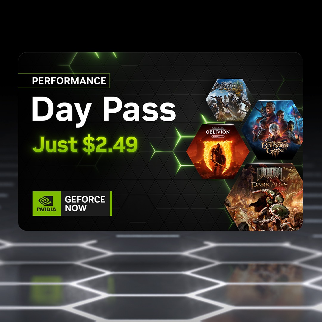 Give RTX Power a try in the cloud. 🌩️

Performance Day Pass is on sale for just $2.49 for a limited time! 

💸: nvda.ws/43FQCJ9