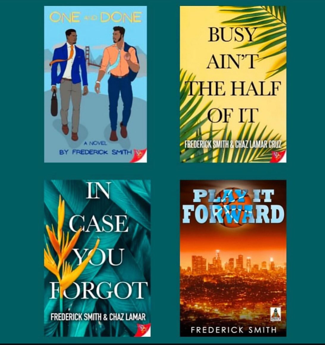 Frederick Smith (he/him) (@fsmith827) on Twitter photo ✍🏾📚🌈💕
Friendly reminder…
You can get my current and backlist books (e-book versions) for 20% off during <a href="/boldstrokebooks/">Bold Strokes Books</a> Pride Month sale.
Black Queer Romance Novels set in California.
boldstrokesbooks.com/books/frederic…
#MMRomance #BlackRomance #PrideMonth #Romancelandia ✍🏾📚🌈💕
Friendly reminder…
You can get my current and backlist books (e-book versions) for 20% off during <a href="/boldstrokebooks/">Bold Strokes Books</a> Pride Month sale.
Black Queer Romance Novels set in California.
boldstrokesbooks.com/books/frederic…
#MMRomance #BlackRomance #PrideMonth #Romancelandia