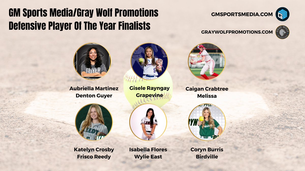 GM Sports Media (@gmsportsmedia1) on Twitter photo Introducing the finalists for our
2025 DFW High School Softball
All Area Defensive Player Of The Year!
*THIS IS NOT A VOTE*
Award winners will be announced 6/14
#txhssoftball #dfw <a href="/Gosset41/">Brian Gosset</a> <a href="/GrayWolfPromo/">Gray Wolf Promotions</a> <a href="/KennyMatthews/">Kenneth 🇺🇸⭕️U 🧬🙌🏾</a> <a href="/FridayNghtGlory/">Friday Night Glory</a> <a href="/SoftballMelissa/">SoftballMelissa</a> Introducing the finalists for our
2025 DFW High School Softball
All Area Defensive Player Of The Year!
*THIS IS NOT A VOTE*
Award winners will be announced 6/14
#txhssoftball #dfw <a href="/Gosset41/">Brian Gosset</a> <a href="/GrayWolfPromo/">Gray Wolf Promotions</a> <a href="/KennyMatthews/">Kenneth 🇺🇸⭕️U 🧬🙌🏾</a> <a href="/FridayNghtGlory/">Friday Night Glory</a> <a href="/SoftballMelissa/">SoftballMelissa</a>
