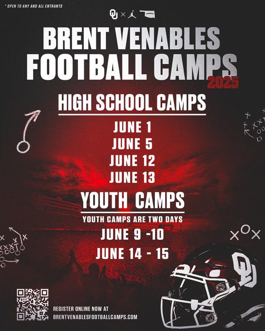 Cobe Wilson (@cobewilson03) on Twitter photo Headed to Norman tomorrow for <a href="/BVFootballCamps/">Brent Venables Football Camps</a> at <a href="/OU_Football/">Oklahoma Football</a>! Ready to put some work in!
<a href="/argylegridiron/">Argyle Football</a> #qb #quarterback #classof2029 #sooners #boomersooner #soonernation #soonerscouting #oklahomafootball #oufootball #argylefootball Headed to Norman tomorrow for <a href="/BVFootballCamps/">Brent Venables Football Camps</a> at <a href="/OU_Football/">Oklahoma Football</a>! Ready to put some work in!
<a href="/argylegridiron/">Argyle Football</a> #qb #quarterback #classof2029 #sooners #boomersooner #soonernation #soonerscouting #oklahomafootball #oufootball #argylefootball