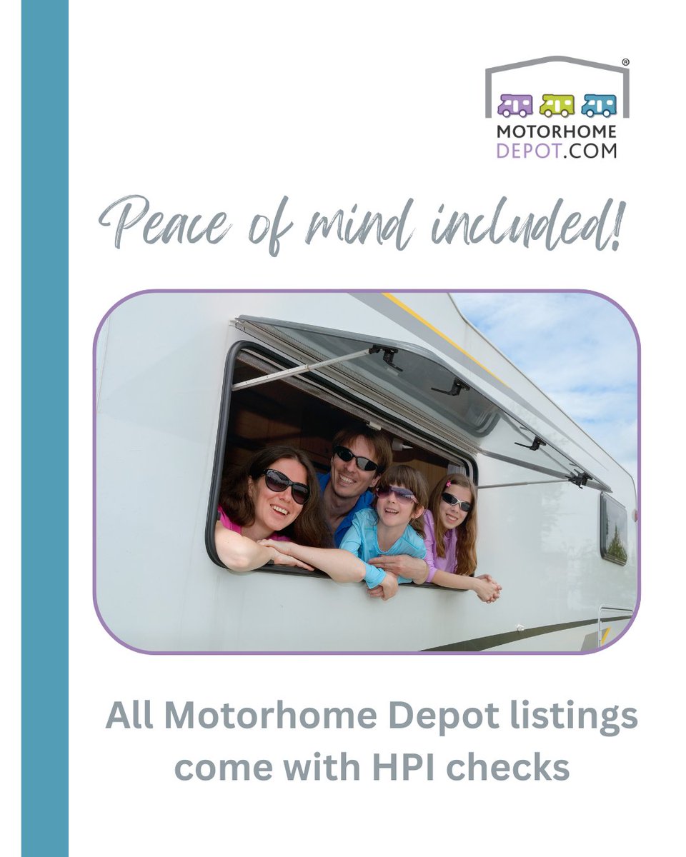 Peace of mind included! All Motorhome Depot listings come with HPI checks.
#Motorhome #motorhomelife #motorhomeadventures #motorhometravel #motorhomeliving #motorhomelifestyle #campervan #campervanlife #campervanadventures #MotorhomesForSale