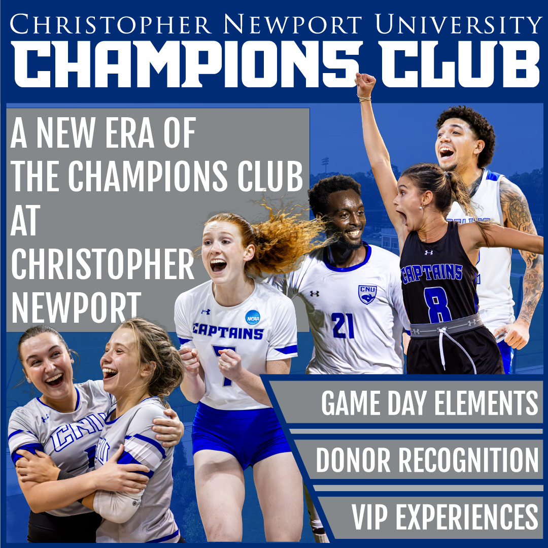 CNU Athletics (@cnuathletics) on Twitter photo Captains fans get ready next month to purchase your football season tickets for this fall and for a new era of CNU Athletics with our enhanced Champions Club! Featuring: Game Day Elements Donor Recognition VIP Stewardship
<a href="/CNUcaptains/">Christopher Newport University</a>
cnusports.com/sports/2023/10… Captains fans get ready next month to purchase your football season tickets for this fall and for a new era of CNU Athletics with our enhanced Champions Club! Featuring: Game Day Elements Donor Recognition VIP Stewardship
<a href="/CNUcaptains/">Christopher Newport University</a>
cnusports.com/sports/2023/10…