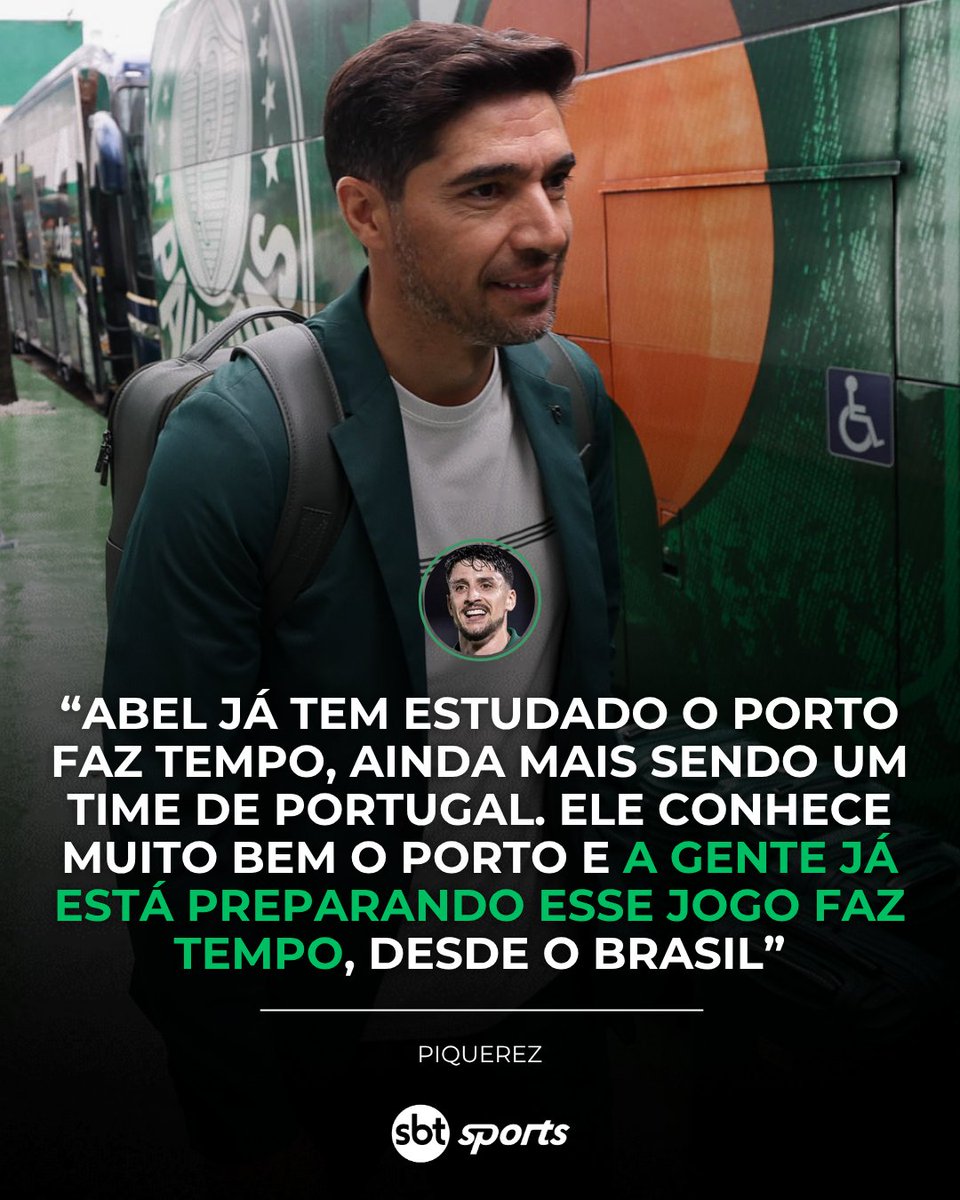 Abel já vem estudando o Porto faz tempo! Será que o Palmeiras surpreenderá os portugueses? 👀🔥 #SBTSports

📸 Cesar Greco / Palmeiras