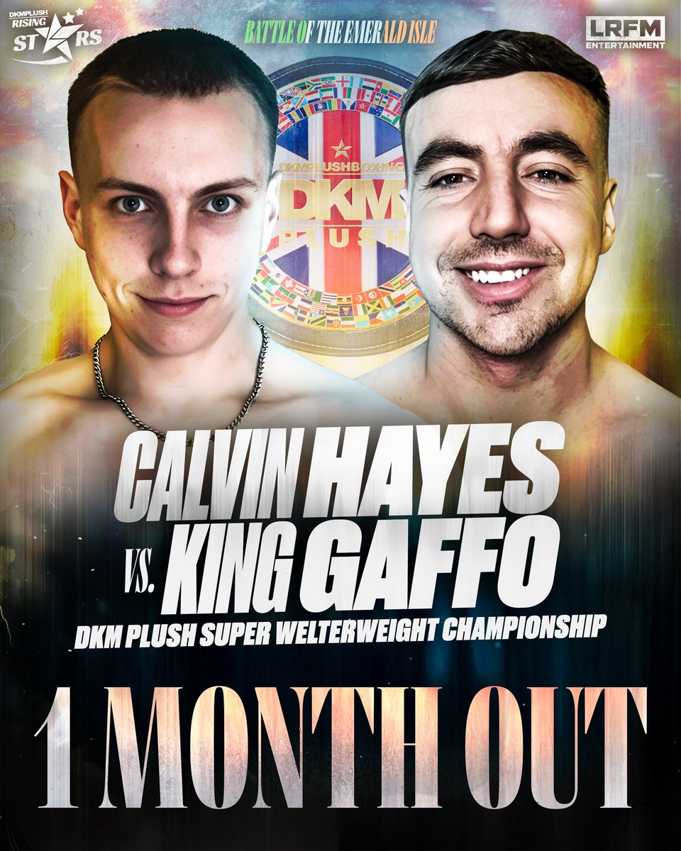 LRFM Entertainment (@lrfm_entmt) on Twitter photo ๐๐๐๐๐ ๐
๐๐๐๐ ๐๐๐๐๐๐๐... ๐๐ฅ
In just ONE MONTH, <a href="/hayes_calvin/">Calvin hayes ๐ฎ๐ช</a> steps into the ring to face <a href="/KingGaffo/">King Gaffo</a> for the DKM Plush Super Welterweight Championship ๐ฅ๐ฅ
Who y'all gotโ๏ธ๐ค
#HayesGaffo | #LRFM | <a href="/dkmplushpromo/">DKM Plush Boxing Promotions & Management</a> | <a href="/DKMRisingStars/">DKM Rising Stars</a> | <a href="/LRFM_Entmt/">LRFM Entertainment</a> ๐๐๐๐๐ ๐
๐๐๐๐ ๐๐๐๐๐๐๐... ๐๐ฅ
In just ONE MONTH, <a href="/hayes_calvin/">Calvin hayes ๐ฎ๐ช</a> steps into the ring to face <a href="/KingGaffo/">King Gaffo</a> for the DKM Plush Super Welterweight Championship ๐ฅ๐ฅ
Who y'all gotโ๏ธ๐ค
#HayesGaffo | #LRFM | <a href="/dkmplushpromo/">DKM Plush Boxing Promotions & Management</a> | <a href="/DKMRisingStars/">DKM Rising Stars</a> | <a href="/LRFM_Entmt/">LRFM Entertainment</a>