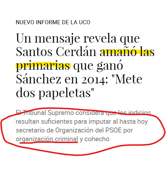 <a href="/sanchezcastejon/">Pedro Sánchez</a> Su número dos, su número tres...

Si no lo sabía, que no se lo cree nadie, debe dimitir por incompetente.
Si lo sabía, debe dimitir por cómplice.