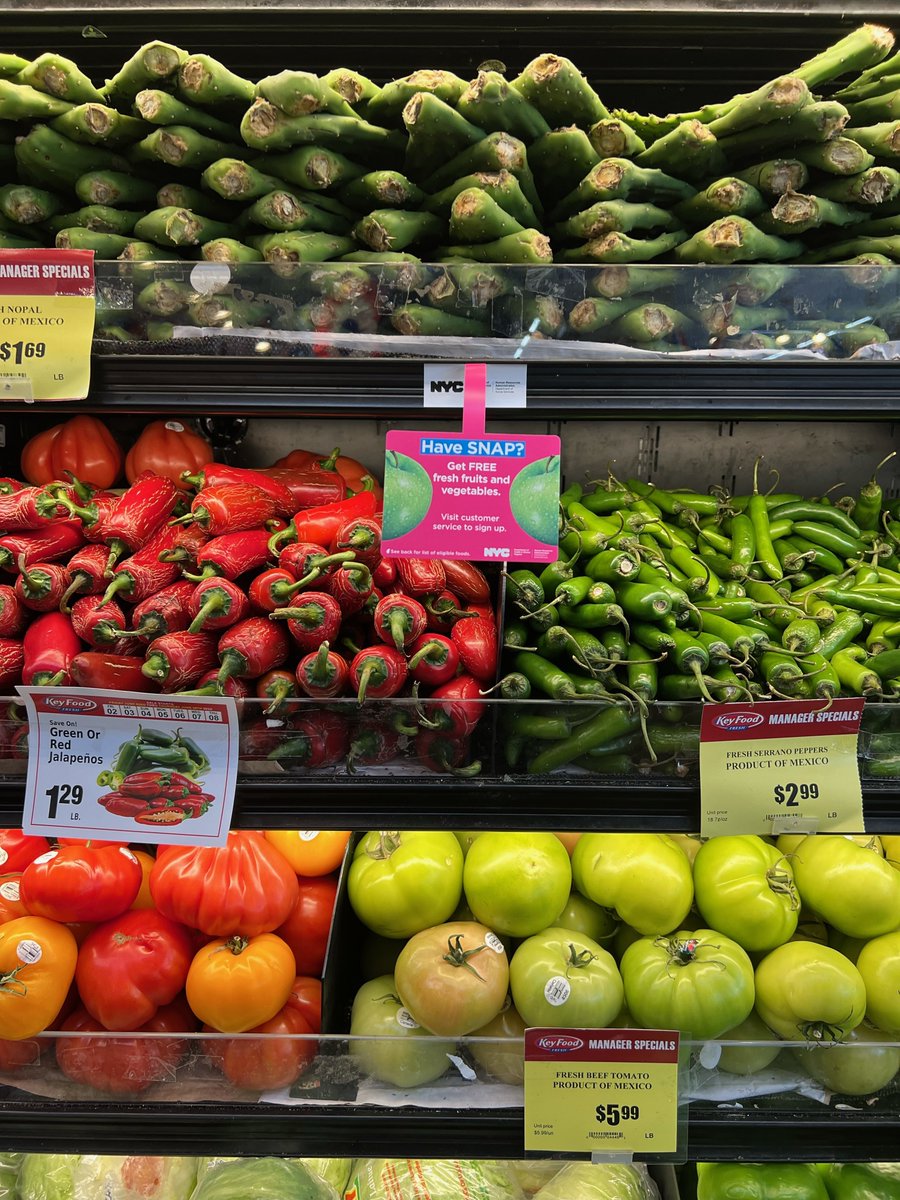 Do you participate in SNAP? You can get free fruits and vegetables at certain NYC supermarkets!

For every dollar spent using SNAP/EBT on eligible produce, get a matching dollar to use for your next purchase.

Learn more: on.nyc.gov/44rSLW8