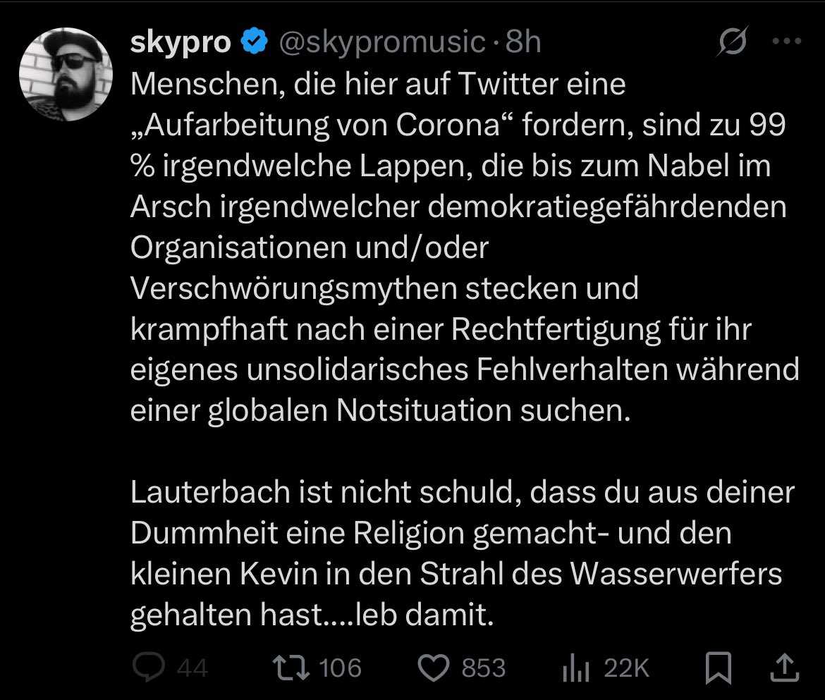 Wenn du selbst glaubst, was du da sagst, wieso deaktivierst du dann die Kommentare?