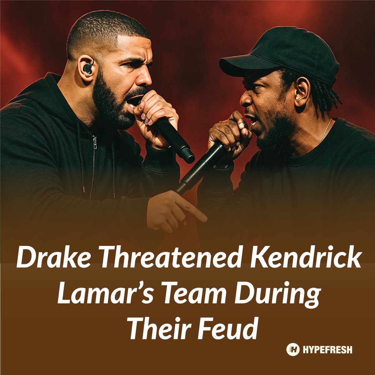 HypefreshC's tweet image. Drake allegedly made threats toward Kendrick Lamar’s crew during their heated rap feud. The tension escalated, fueling diss tracks and public drama. Fans speculate on the fallout.

 #Drake #KendrickLamar #RapBeef #HipHopDrama #DissTrack

hypefresh.com/drake-threaten…