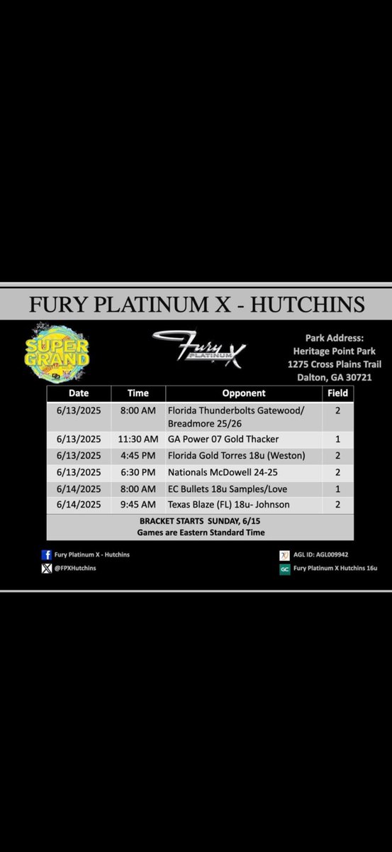 Kloe Quigle (@kloe77softball) on Twitter photo Headed to Dalton, Georgia this weekend. Excited for another weekend with my teammates <a href="/FPXHutchins/">Fury Platinum X - Hutchins 16u</a>! Here is our schedule for this weekend. Headed to Dalton, Georgia this weekend. Excited for another weekend with my teammates <a href="/FPXHutchins/">Fury Platinum X - Hutchins 16u</a>! Here is our schedule for this weekend.