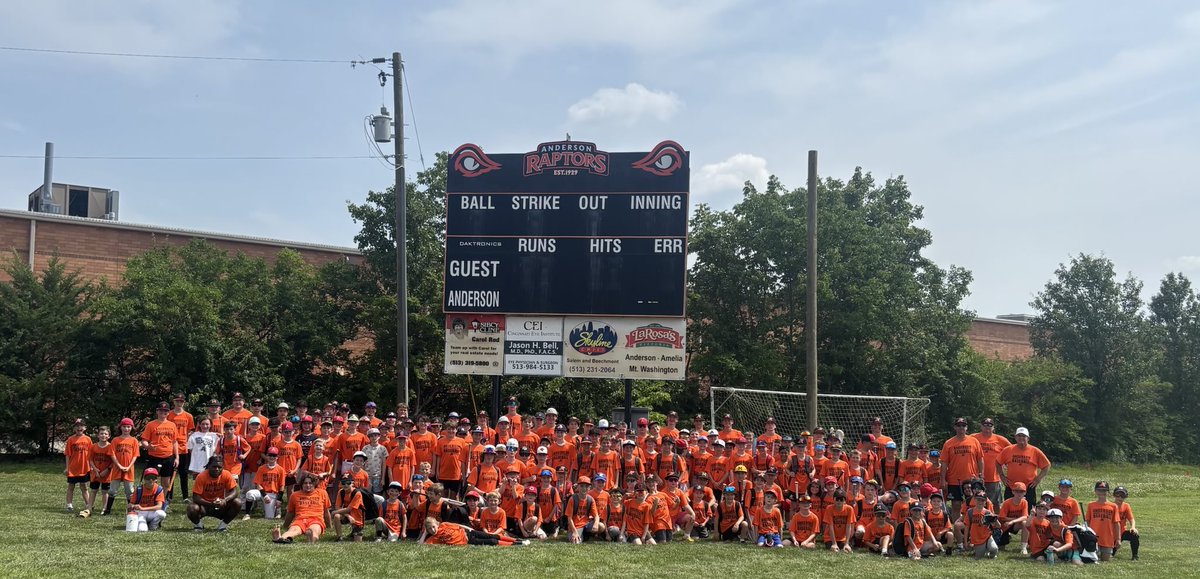 Thank You, Thank You, Thank You to all our campers and families for always supporting our AHS ⚾️ Camp! Over 175 Campers and tons of fun!!! Can’t wait to see you all next year! #FutureRaptors #GoRaps