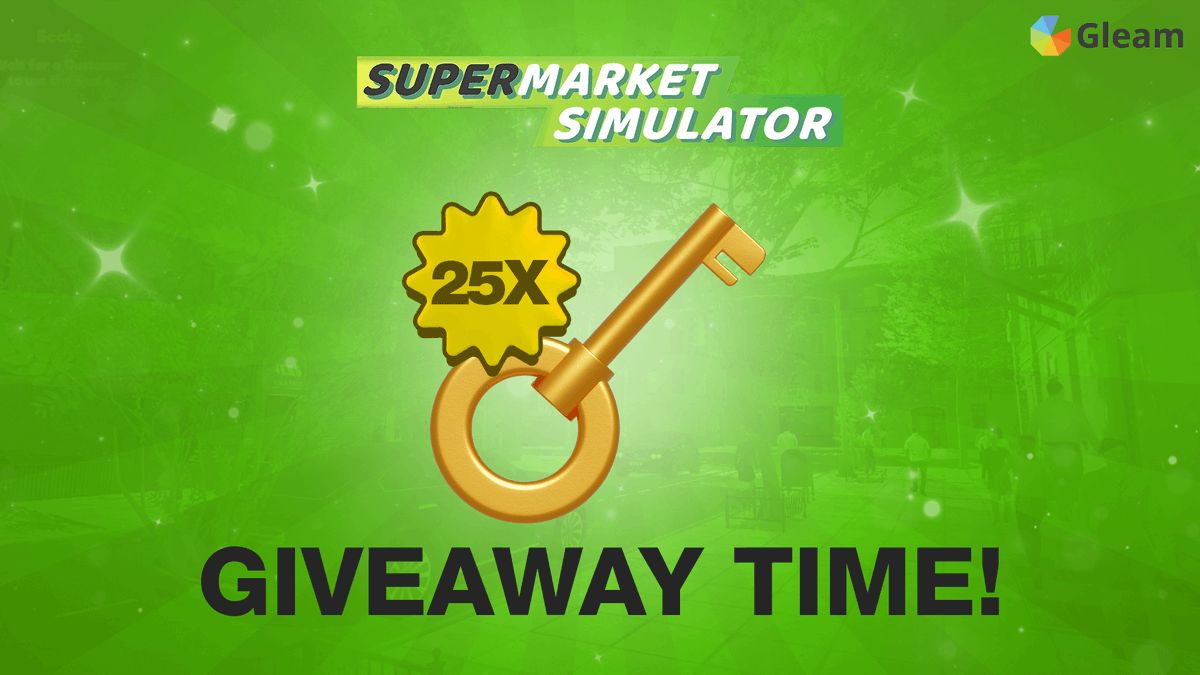 Giveaway time!🎁

With only one week left to the release we are giving away 25 Keys for Supermarket Simulator!

🔗gleam.io/PAgWz/supermar…

The winners will be selected June 20th Good luck to all! 🍀