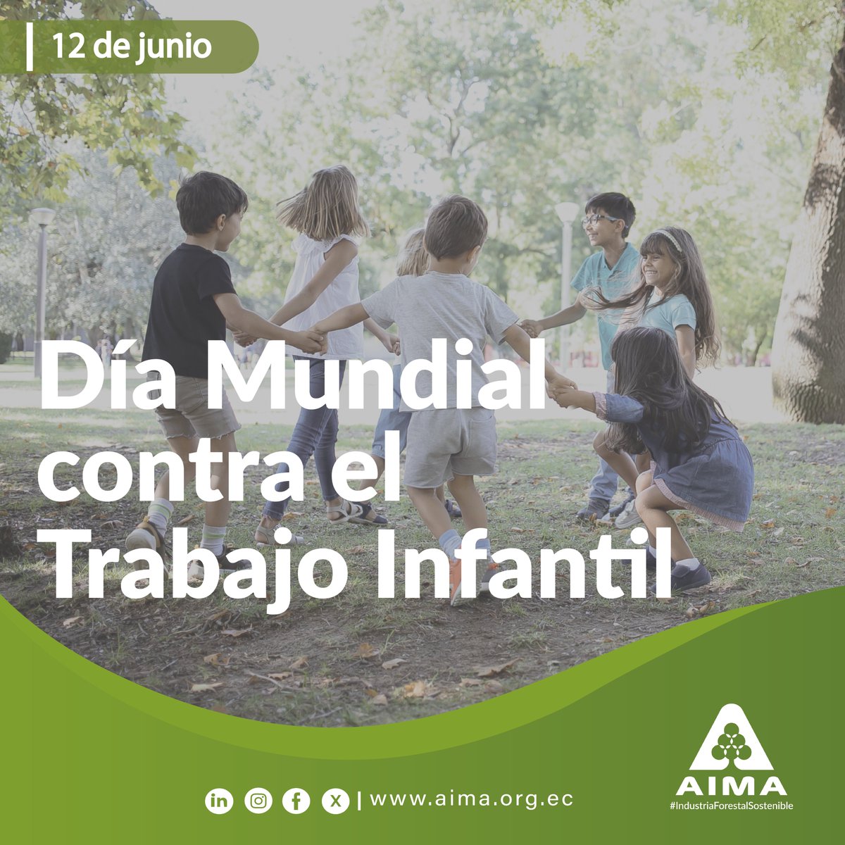 🌳👧🏽👦🏼 Día Mundial contra el Trabajo Infantil
En este día reafirmamos nuestro compromiso con una #IndustriaForestalSostenibilidad que respete los derechos humanos desde la raíz.