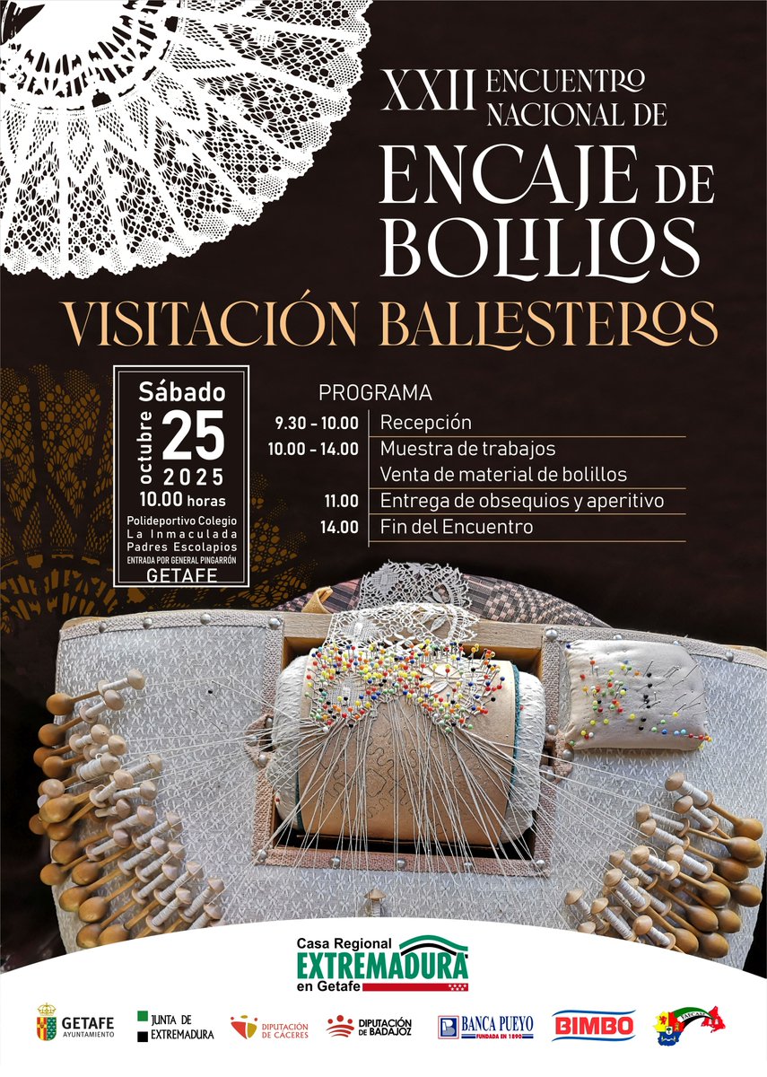Encuentro de Encaje de Bolillos Getafe 2025, el 25 de octubre de 2025  #bolillos #encuentrodebolillos #encajedebolillos #getafe #encajebolillos