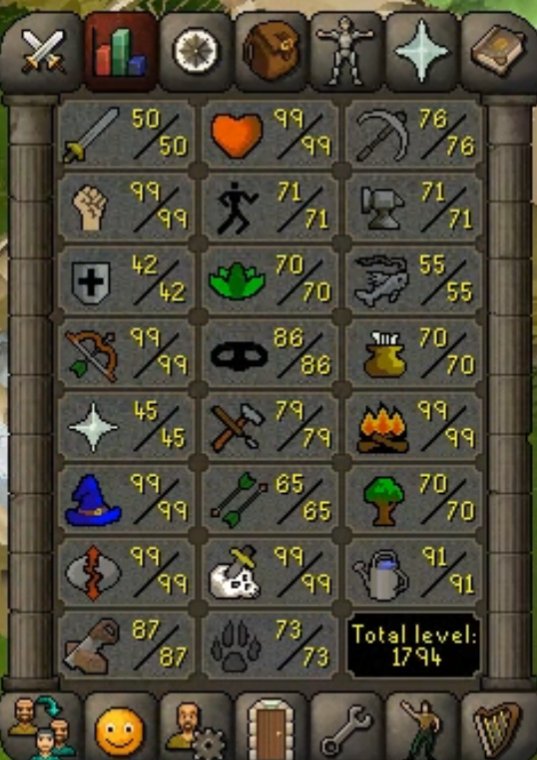 Omni_Forrest's tweet photo. Anyone who knows me, knows I can't just stop at one maxed account so here's a few pics of ones I'm currently building, and a couple I built awhile back. Honestly, I hate this game, I don't know why I still play it. https://t.co/ZYpR1ozZ1Z