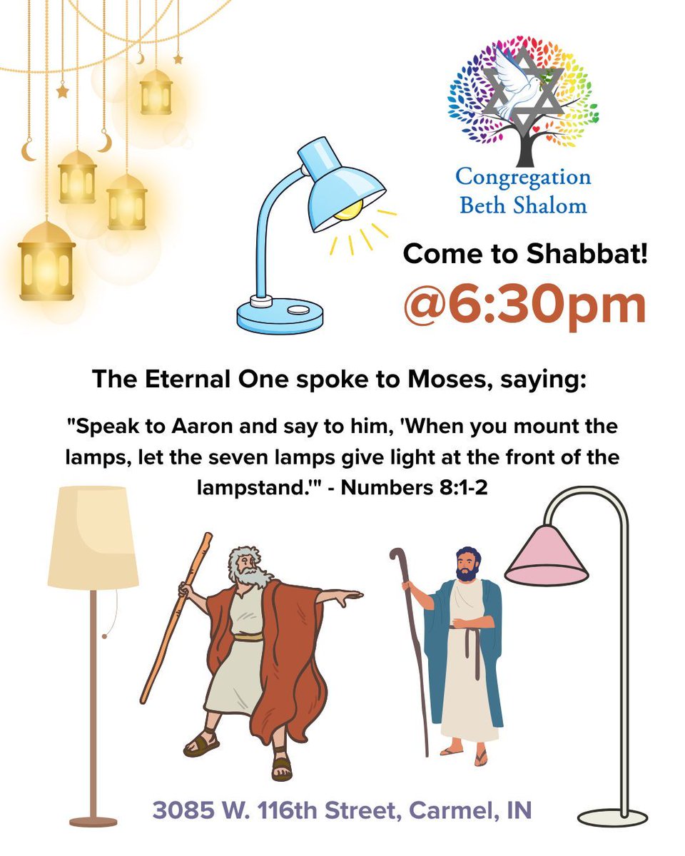 cbs_indy's tweet photo. Join Congregation Beth Shalom this Shabbat for an evening of faith and community! ✨ Our service begins at 6:30 PM!

We look forward to welcoming you!

📍 3085 W. 116th Street, Carmel, IN 

#ShabbatShalom #CBSIndy #JewishCommunity #Indianapolis #CarmelIN #Torah https://t.co/xz7x4MR4PH