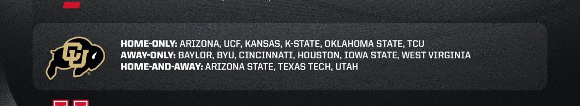 The Big 12 MBB schedule is out. Here’s who the #CUBuffs will welcome and visit across the conference next season.