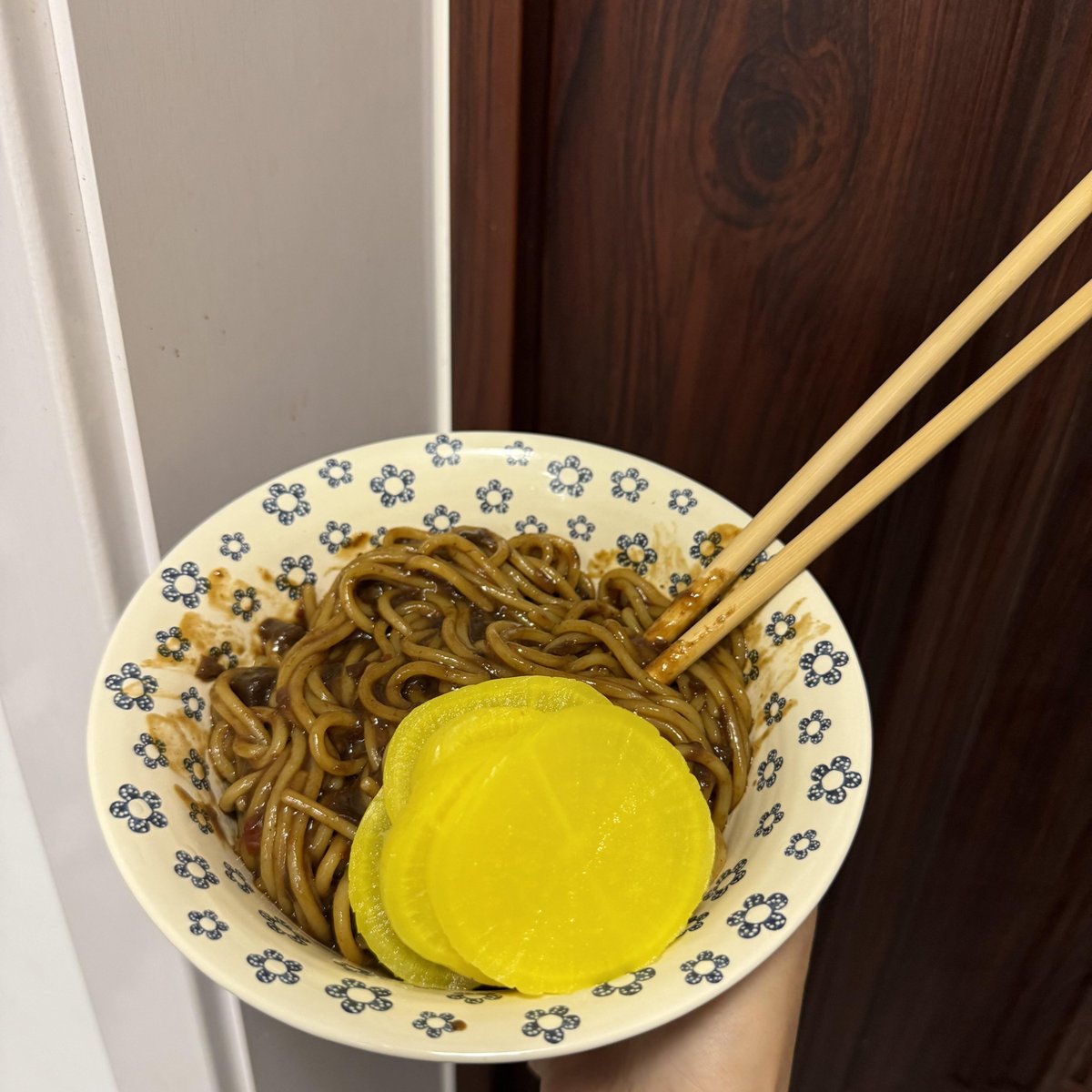 久しぶりに自分で作ったジャージャー麺を食べました。🤤
