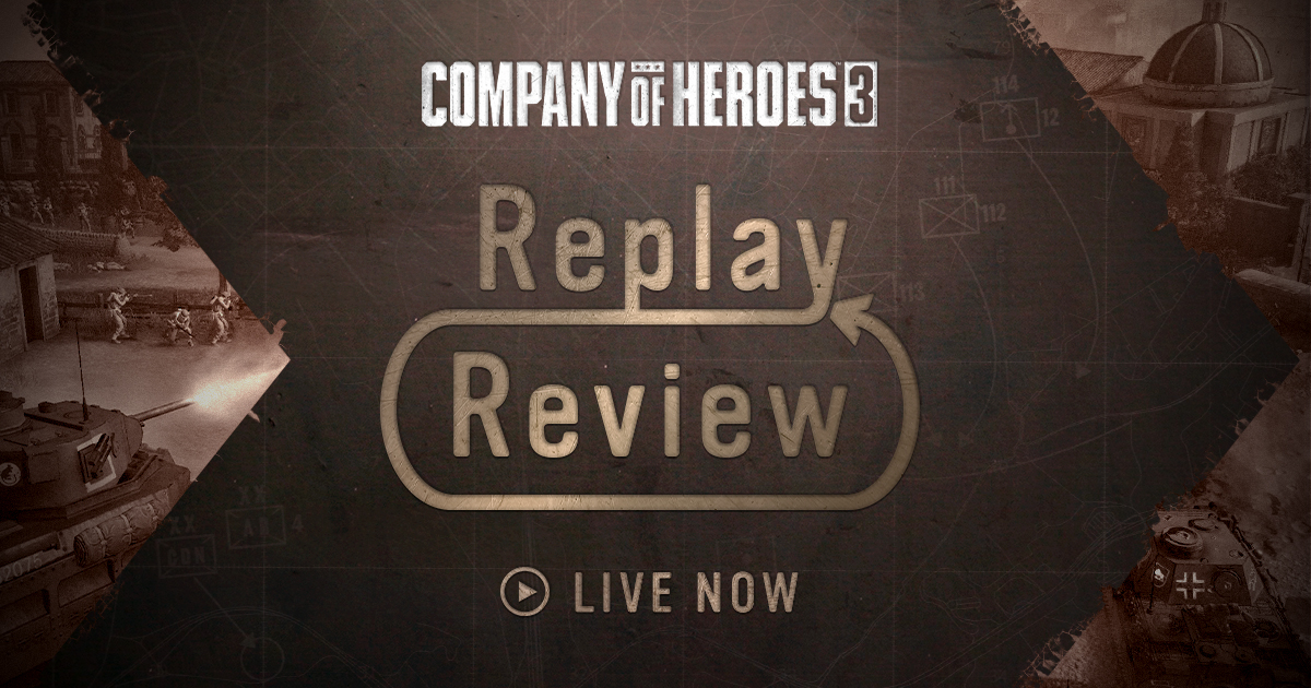 📣Live on Twitch, our Replay Review is starting now! Today we're joined by Jason and KJ to review your Replays and discuss them on stream ▶️ twitch.tv/companyofheroes