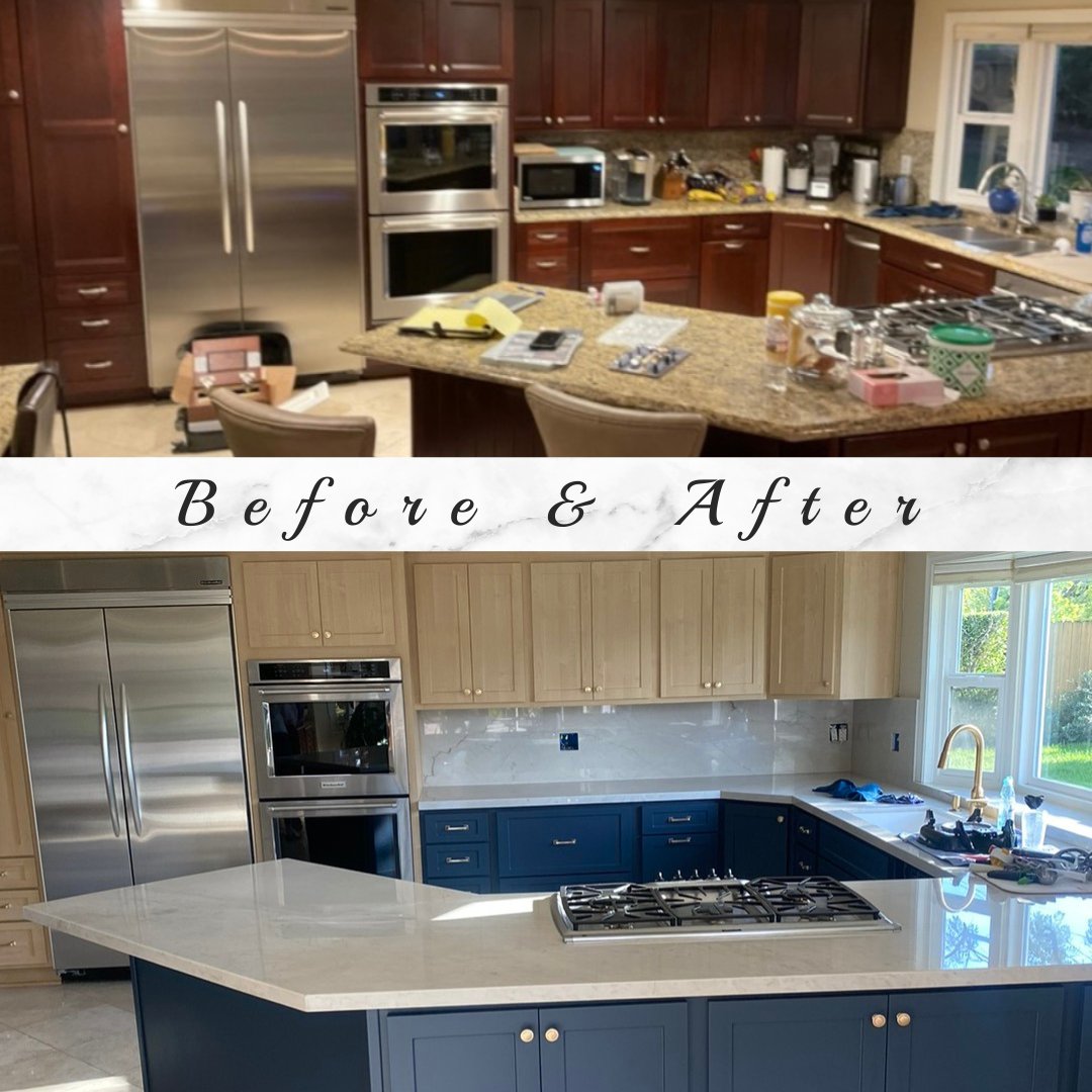 Who knew cabinet refacing could be this transformative? ✨ This kitchen went from dark + dated to bright + modern — no full remodel needed.

Ready to reimagine your space? Book a consult:
👉 bit.ly/3vTYyVq

#KitchenRemodel #CabinetRefacing #HomeInspo #MichiganHomes