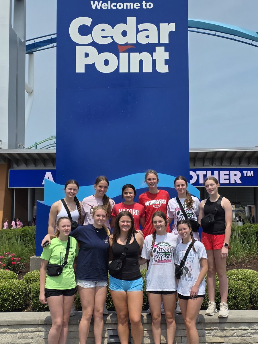 The Eagles have arrived at Cedar Point.  Fun day of roller coasters followed by 2 days of hoops!